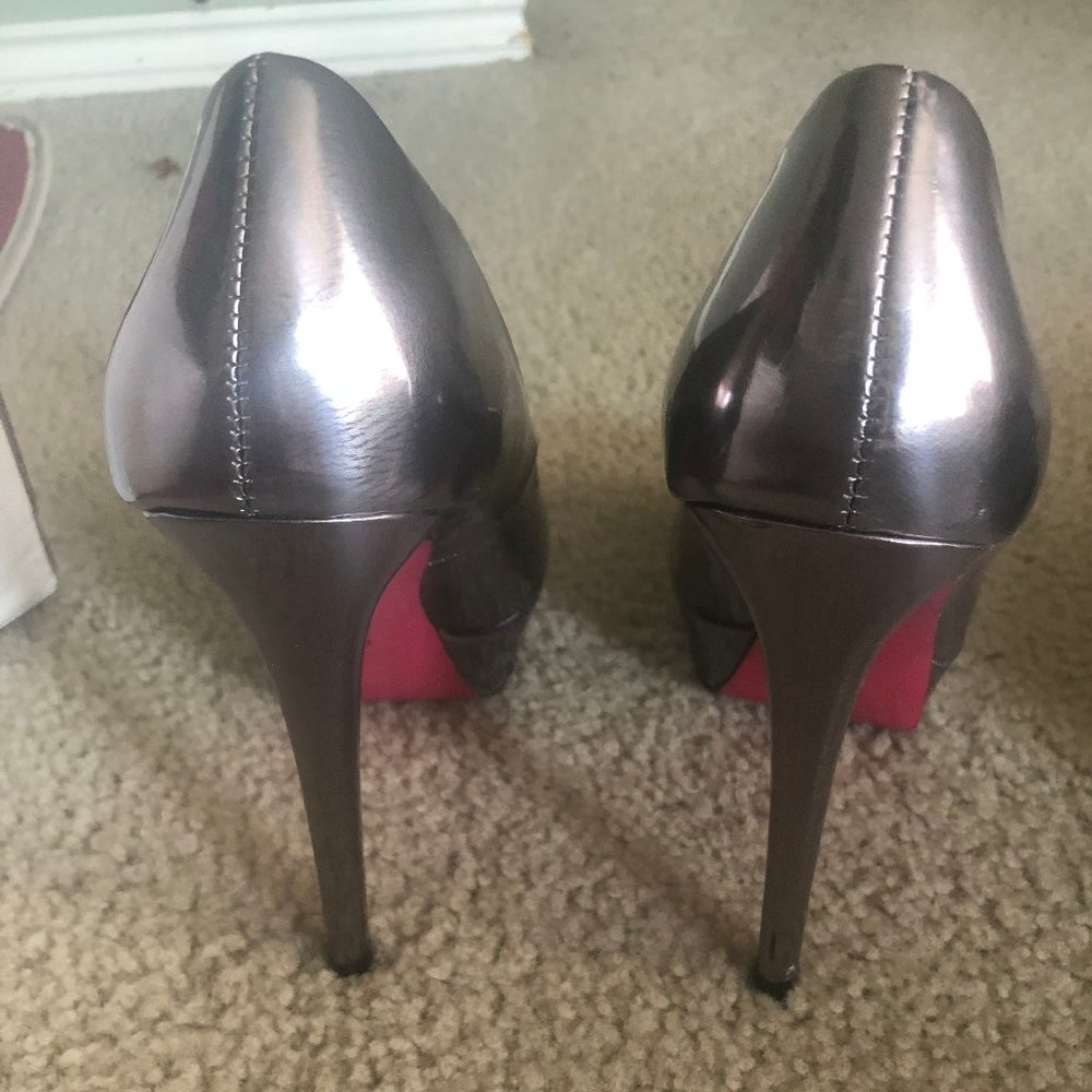 Silver Open Toe Platforms - image 4